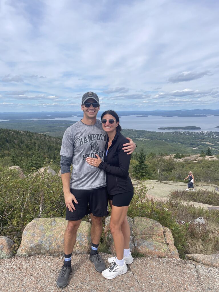 Dr. Blankenship and his fiancé Erica at Cadillac Mountain, Acadia National Park.